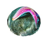 Bonnet de douche réutilisable avec doublure élastique pour toutes les longueurs de cheveux Motif étoiles de mer