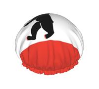 Bonnet de douche réutilisable avec drapeau de Berlin pour femme, parfait pour les cheveux longs et une utilisation quotidienne