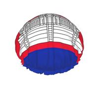 Bonnet de douche réutilisable avec drapeau du Cambodge pour femme, double couche imperméable, essentiels pour le traitement des cheveux