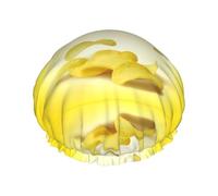 Bonnet de douche réutilisable avec frites de pommes de terre, double couche pour les cheveux non mouillés, grande taille pour toutes les longueurs de cheveux