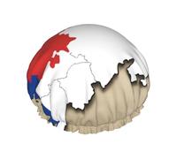 Bonnet de douche réutilisable avec motif carte du drapeau de la Slovénie - Pour homme et femme - Séchage rapide