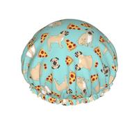 Bonnet de douche réutilisable, double couche, bonnet de cheveux non mouillant, grande taille pour toutes les longueurs de cheveux