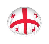 Bonnet de douche réutilisable doux et léger Motif drapeau de la Géorgie Pour cheveux longs