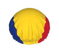 Bonnet de douche réutilisable doux et léger Motif drapeau de la Roumanie