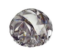 Bonnet de douche réutilisable doux et léger pour cheveux longs Motif strass