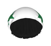 Bonnet de douche réutilisable drapeau de la République arabe syrienne pour femme, double couche imperméable bonnet de bain, essentiel de soins capillaires