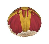 Bonnet de douche réutilisable et imperméable avec bande élastique réglable et motif carte du Nouveau-Mexique