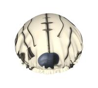 Bonnet de douche réutilisable et imperméable pour appareils médicaux et instruments médicaux pour homme et femme avec bande élastique - Bonnet de bain double couche lavable pour toutes les coiffures