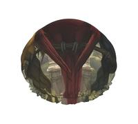 Bonnet de douche réutilisable hibou coloré - bonnet de douche double couche imperméable, élastique, respectueux de l'environnement pour un usage quotidien