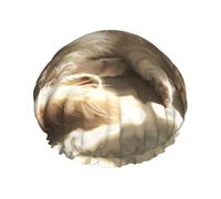 Bonnet de douche réutilisable Lazy Little Cat - Double couche imperméable, élastique, respectueux de l'environnement pour un usage quotidien