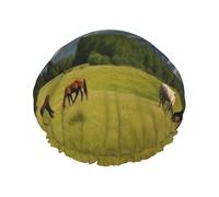Bonnet de douche réutilisable pour femme - Imperméable - Double couche - Bonnet de bain pour cheveux - Pour les pâturages de montagne, les chevaux au pâturage, le spa, le salon de beauté - Grande