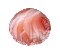 Bonnet de douche réutilisable pour femme - Mélange de roses délavées - Doux - Pour tresses de cheveux longs