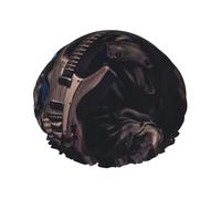 Bonnet de douche réutilisable pour femme - Motif squelette - Pour cheveux longs