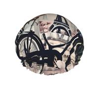 Bonnet de douche romantique Paris Tour Eiffel Bycicle avec une double couche de, maintient bien vos cheveux, que ce soit pendant la douche ou le bain.