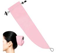 Bonnet de douche rose en forme de couronne pour queue de cheval, idéal pour le shampoing et la douche, protège les cheveux coiffés, indispensable à la maison, convient aux voyages et aux piscines