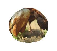 Bonnet de douche rustique pour homme et femme, réglable, réutilisable, double couche, imperméable, doublure en EVA, bande élastique pour toutes les longueurs de cheveux