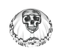 Bonnet de douche tête de mort pour femme, élastique et réutilisable, double couche étanche, bonnet de douche