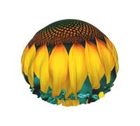 Bonnet de douche tournesol arc-en-ciel avec une double couche, maintient bien vos cheveux, que ce soit pendant la douche ou le bain.