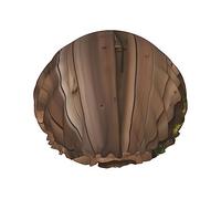 Bonnet de douche vintage réutilisable à double couche pour cheveux non mouillés, grande taille pour toutes les longueurs de cheveux
