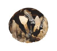 Bonnet de douche Western Horse pour femme, imperméable, réutilisable, avec cordon élastique lavable, adapté aux cheveux longs et tresses, idéal pour la douche.