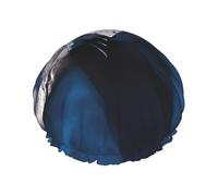 Bonnet de douche yacht réutilisable et imperméable pour homme et femme avec bande élastique - Bonnet de bain double couche lavable pour toutes les coiffures - Facile à transporter