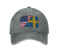 Bonnet De Golf Drapeau Suédois De L'Amérique Pliée Casquette De Camionneur Anti-UV Retro Solaire Cap pour Été Golf Course À Pied