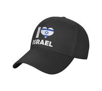 Bonnet De Golf J'aime Israël Coeur Drapeau D'Israël Casquette De Camionneur Mode Anti-UV Chapeau pour Homme Femme Course À Pied