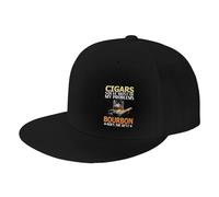 Bonnet De Golf Les Cigares Résolvent La Plupart De Mes Problèmes, Le Bourbon Fait Le Reste Casquettes Anti-UV Protégeant du Soleil Solaire Cap pour Femme Été Homme
