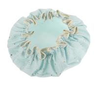 Bonnet de Imperméable Double Couche Épais pour Femmes Cheveux Longs | Réutilisable, Bande Élastique, Grosse Capacité, Polyester Coton et Peva, Bain, Vert Clair