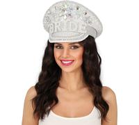 Bonnet de mariée Bijoux Brillants Carnaval Accessoire étincelant Fête Mode, Couleur : Argent