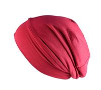 Bonnet de mi-saison pour homme et femme, automne, hiver et printemps, été, élastique, mode classique, long beanie Slouchy, extensible, rouge, L