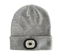 Bonnet de musique sans fil Bluetooth 5.0 avec lumière LED,haut-parleurs stéréo HD,casque mains libres,casque de sauna,appel téléphonique,micro,hiver - Type GRIS