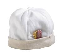 Bonnet de naissance en coton - timouki blanc 0/1M(50/54)