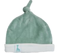Bonnet de naissance en velours olive Sophie la girafe (1-3 mois)