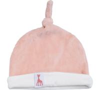 Trois Kilos Sept Bonnet de naissance Sophie la girafe en velours rose 1-3 mois (54/60)