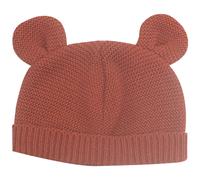 Bonnet de naissance Ours en maille Terracotta (0-1 mois)