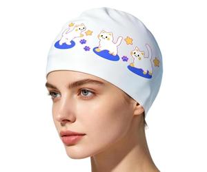 Bonnet de natation en silicone, imperméable, doux, antidérapant, pour garder les cheveux au sec, piscine, activités aquatiques, baignades