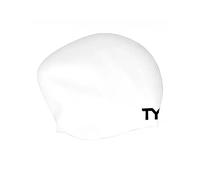 Bonnet de natation TYR Silicone Cap Long Hair blanc