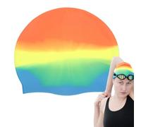 Bonnet de natation pour femmes imperméable en silicone | Chapeaux De Protection Des Cheveux Pour La Piscine Et La Plage Pour Adultes Hommes Femmes Flotteurs À L'Intérieur En Plein