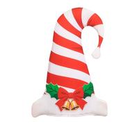 Bonnet de Noël - 36.5 x 47.5 cm Candy Cane Rayé Headwear avec nœud cloche | Couvre-chef pour les vacances, le Nouvel An pour homme, femme, adulte, intérieur, extérieur, maison, bureau, école, fête