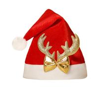 Bonnet de Noël Adulte Accessoire Festif Doux Avec Bois De Cerf
