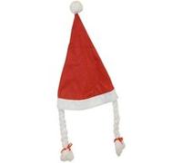 Bonnet De Noel Avec Tresses Blanc G