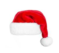 bonnet père noël peluche adulte - boland 13437 Rouge