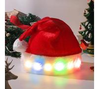 Bonnet de Noël, bonnet de Noël, bonnet avec lumière LED, bonnet de Père Noël, bonnet de Noël, bonnet de Père Noël, bonnet de Père Noël, bonnet de Père Noël, bonnet de Noël taille unique pour enfants