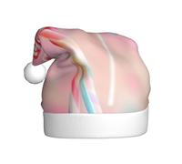 Bonnet de Noël coloré pour adulte. Bonnet de Noël festif avec pompon, casquette de vacances unisexe pour les fêtes de Noël.