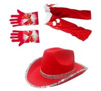 Bonnet de Noël - Déguisement de Noël pour adultes avec jambières | Accessoire traditionnel rouge du Père Noël pour jeux de rôle, costumes, jeux de rôle, co
