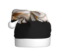 Bonnet de Noël en peluche pour adulte HJFCZH Trois petits imprimés corgi doux et confortable pour les fêtes, danses d'Halloween