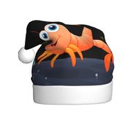 Bonnet de Noël en peluche pour adulte Imprimé homard de mer HJFCZH doux et confortable pour les fêtes, danses d'Halloween