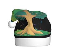 Bonnet de Noël en peluche pour adulte Motif arc-en-ciel WHJSHOP sous l'arbre avec toucher doux pour fête de Noël