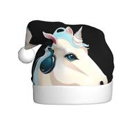 Bonnet de Noël en peluche pour adulte WHJSHOP qui aime la musique Motif doux et confortable pour les fêtes, danses d'Halloween